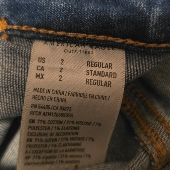 American Eagle Outfittets AEO Next Level Stretch Artist Hi-Rise Flare Jeans 2R - Picture 7 of 7